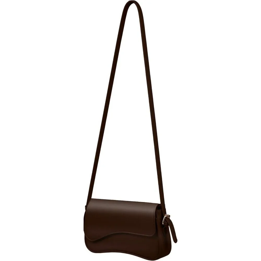 Shoulder Bag for Women Little Purse Hobo Bags Clutch Leather Handbags Brown Tote - Picture 7 of 8